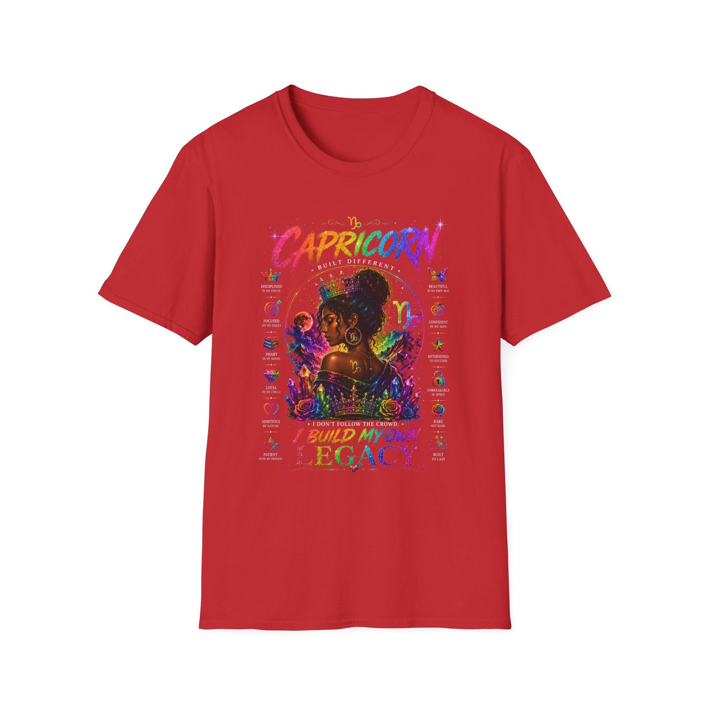 Capricorn Zodiac T-Shirt — "I Build My Own Legacy" Inspirational Astrology Tee