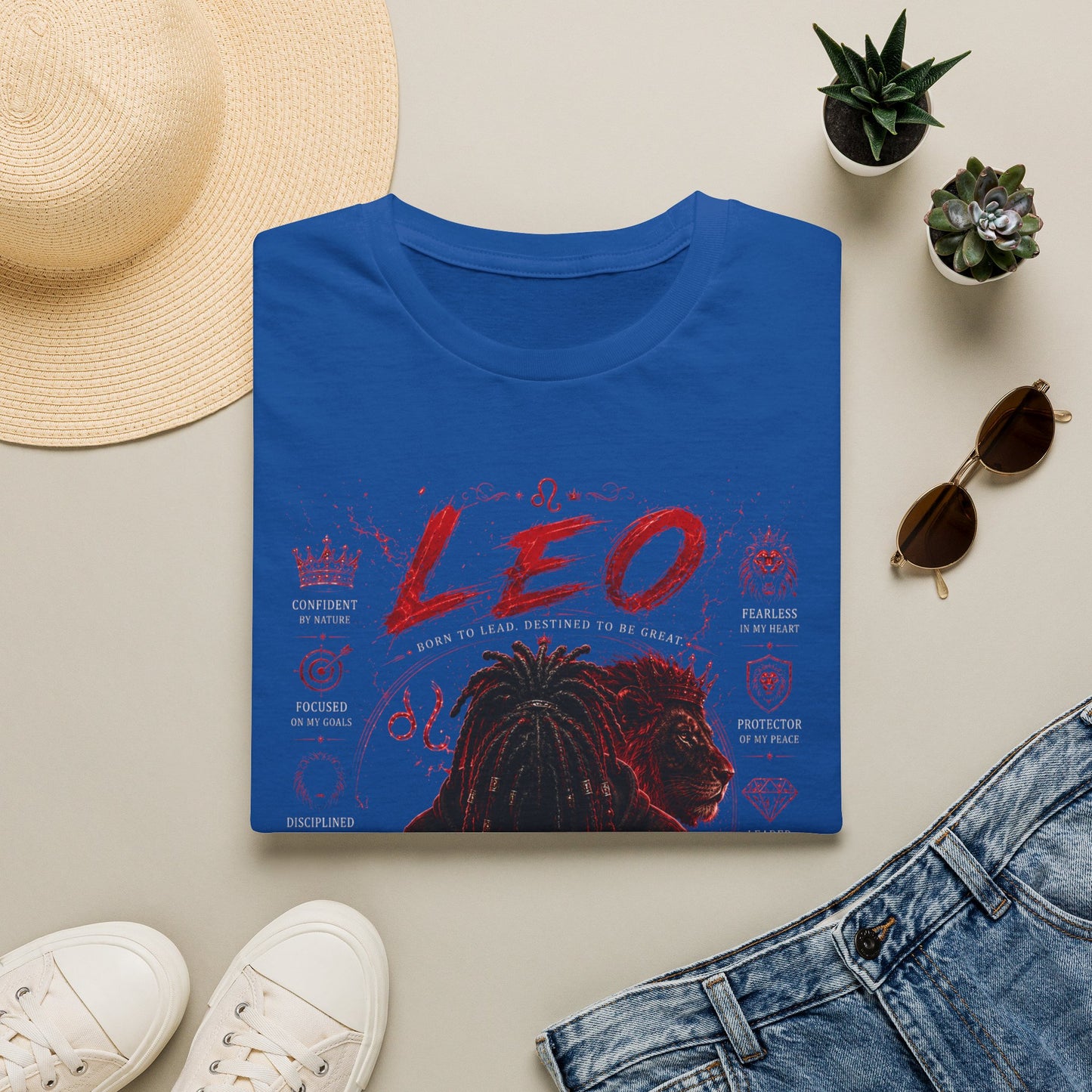 Leo Zodiac T-Shirt — Fierce Lion Astrology Tee (I Earn Respect)