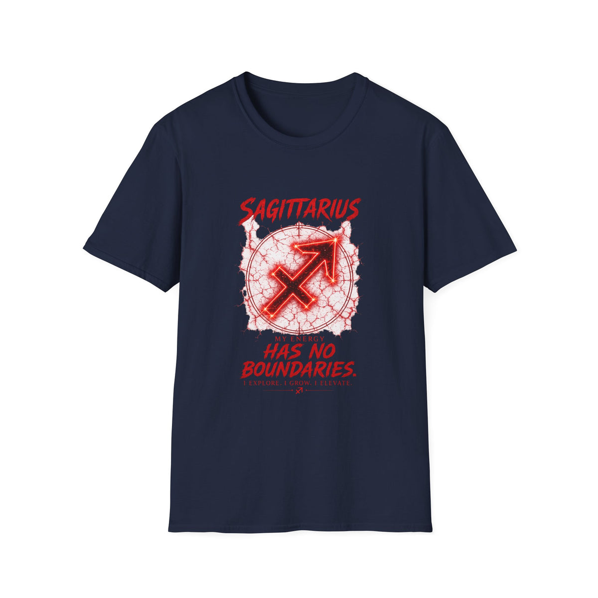 Sagittarius Zodiac T-Shirt — "Has No Boundaries" Archery Sign Graphic