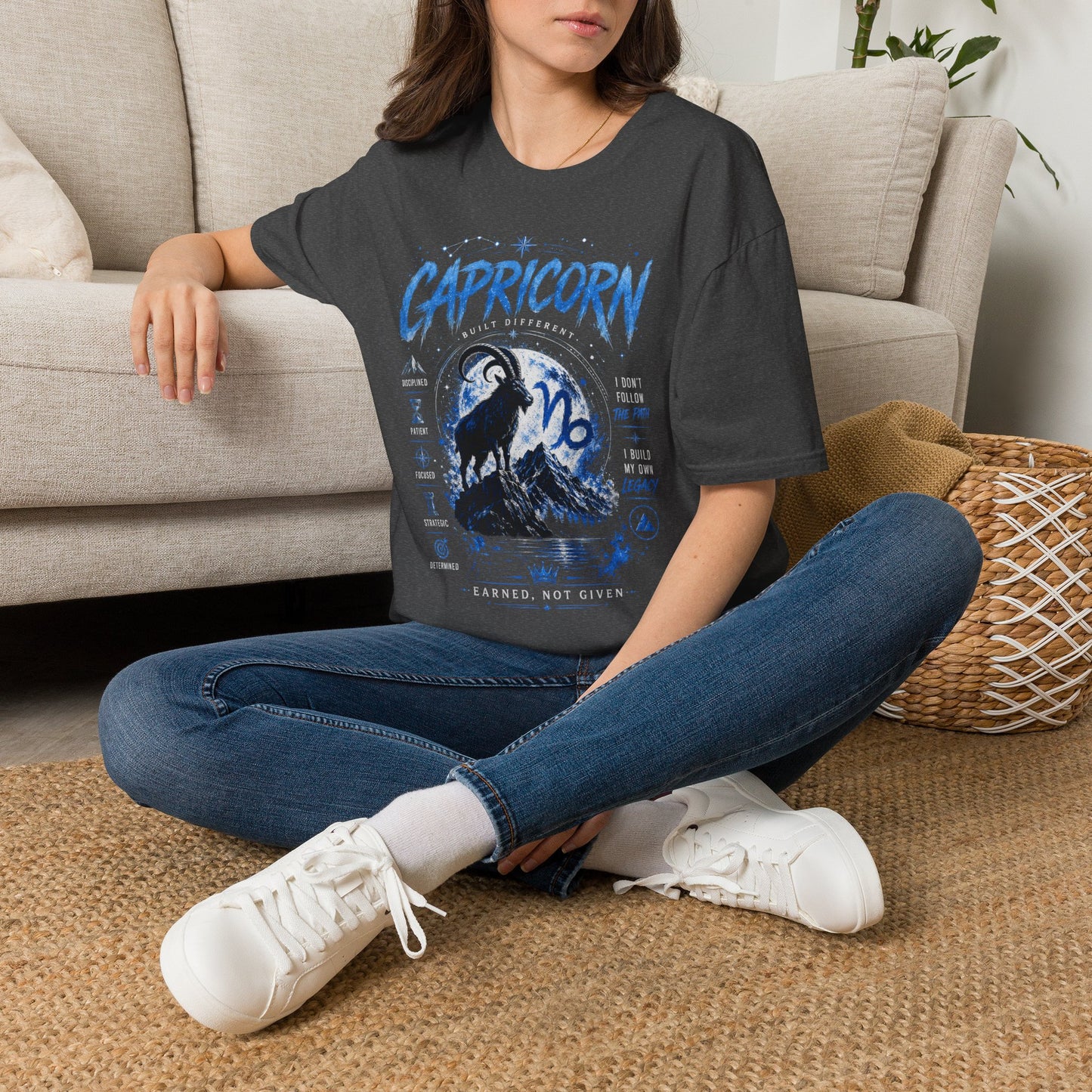 Capricorn Zodiac T-Shirt — Illustrated Goat Astrology Tee