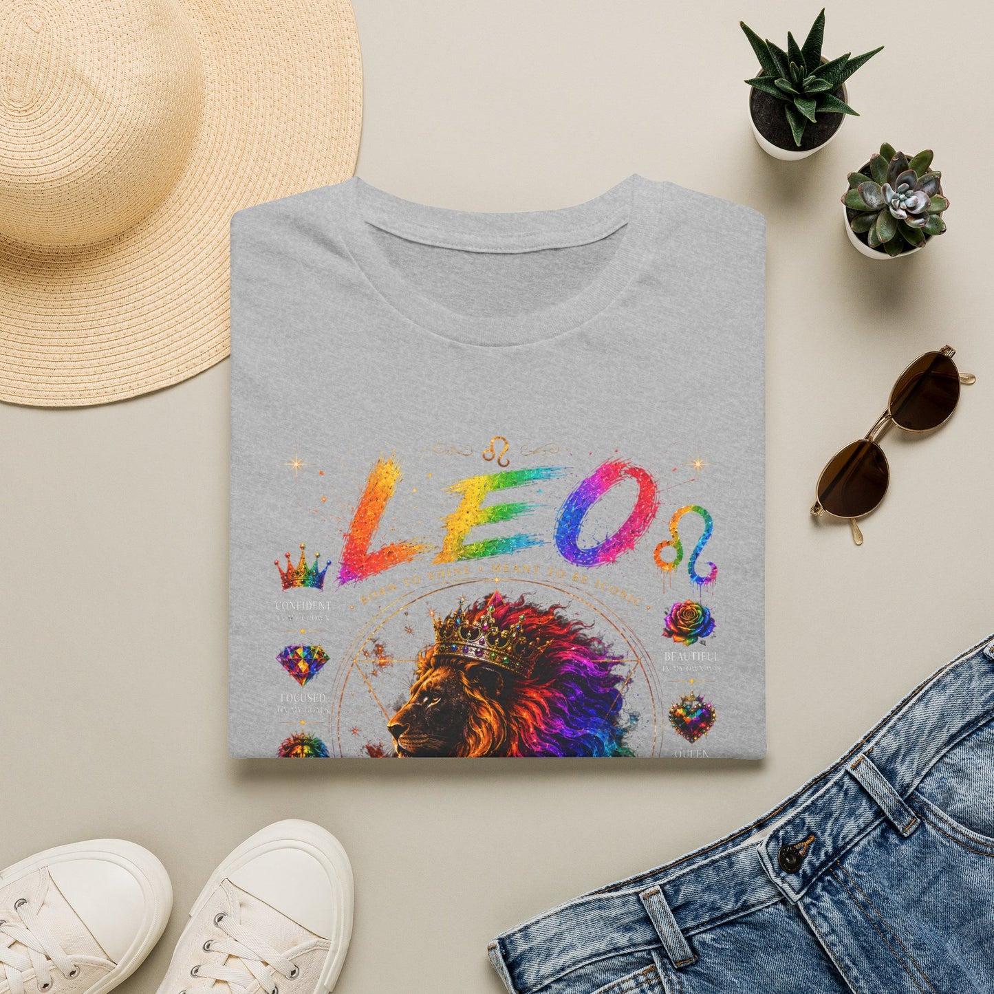 Leo Zodiac T‑Shirt — 'I Create My Own' Pride Lion Astrology Tee