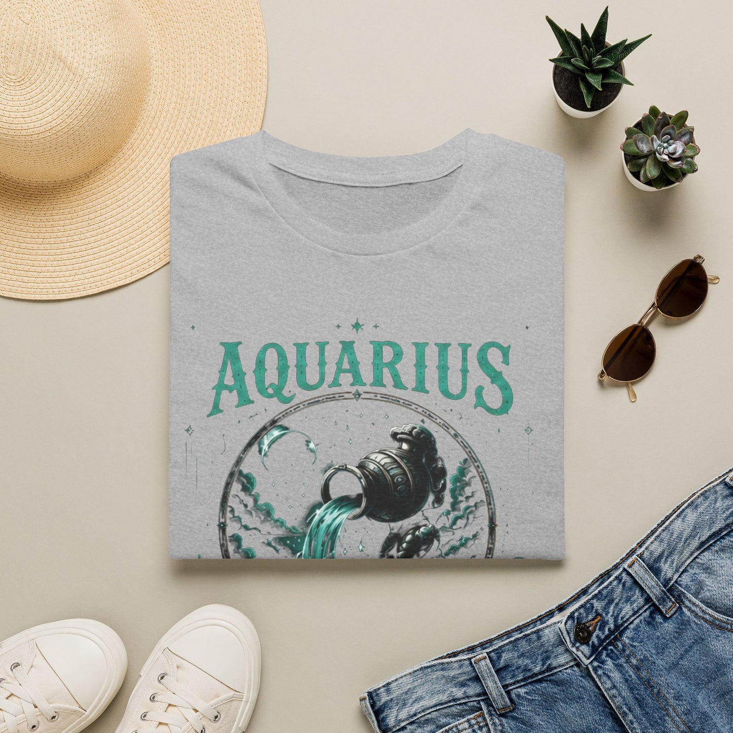 Aquarius Zodiac T-Shirt — Water Bearer Astrology Tee