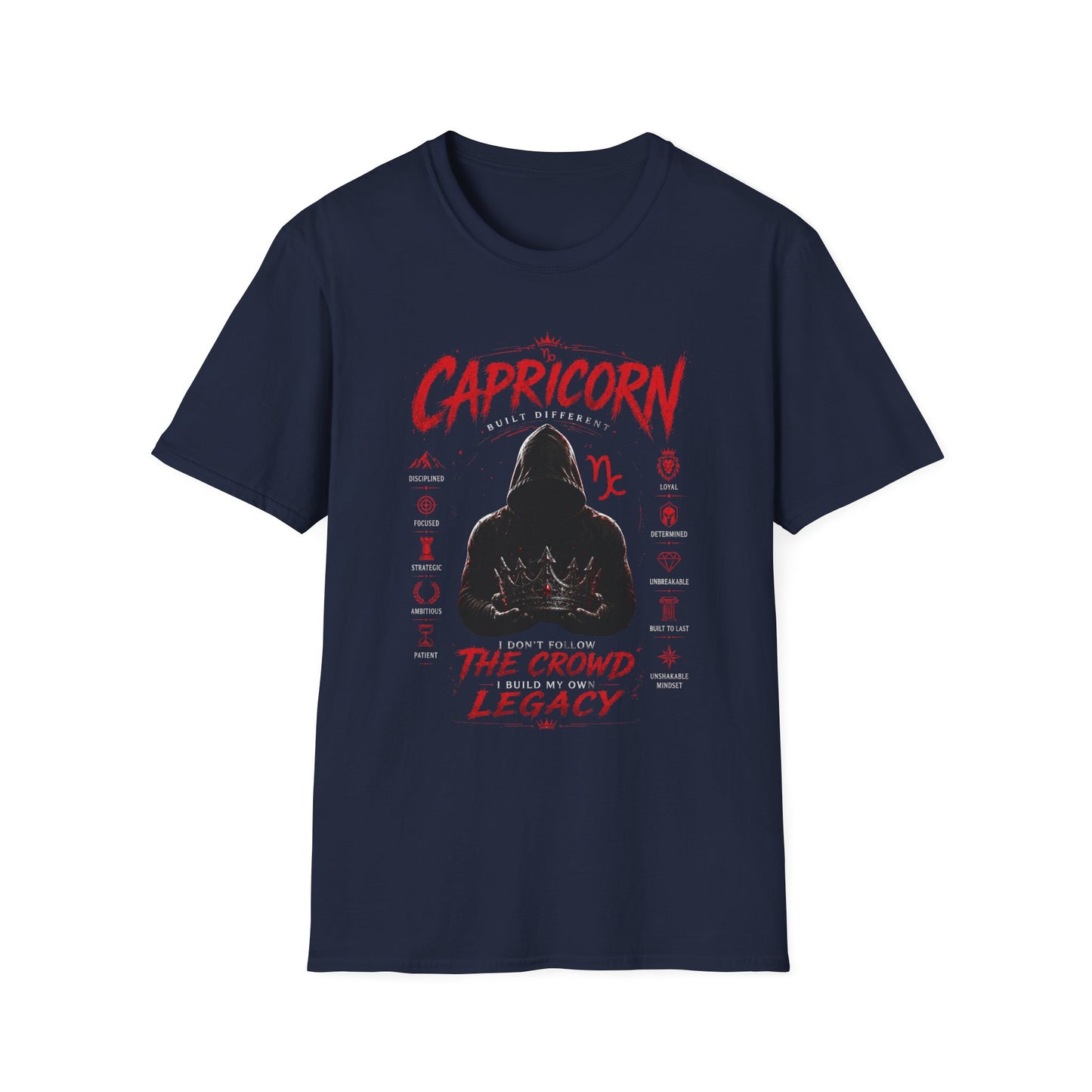 Capricorn Zodiac T‑Shirt — "The Crowd, The Legacy" Astrology Tee