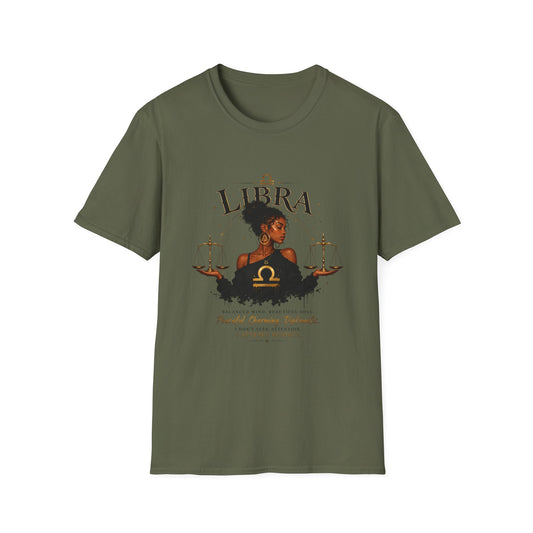 Libra Wolf T‑Shirt — Zodiac Astrology Tee with 'Loyal Heart' Design
