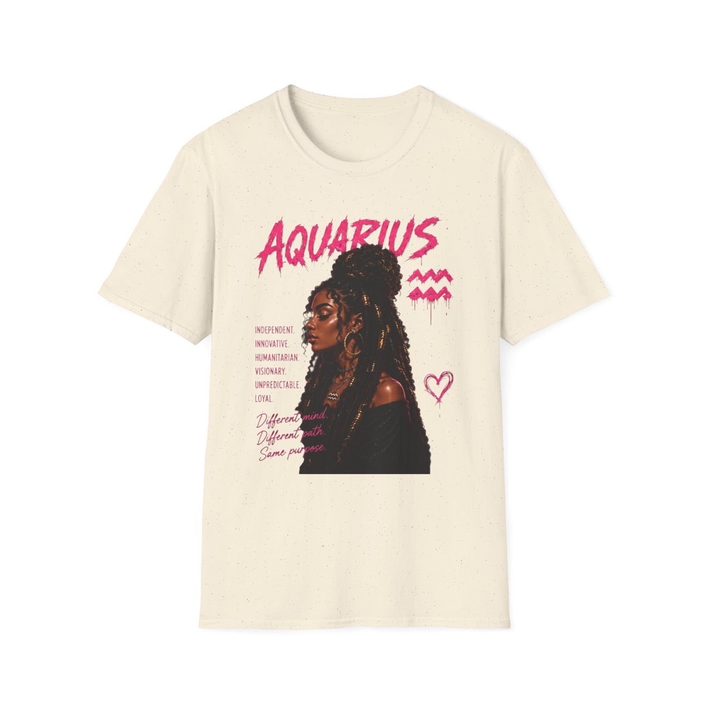 Aquarius Zodiac T-Shirt — Empowered Black Queen Astrology Tee