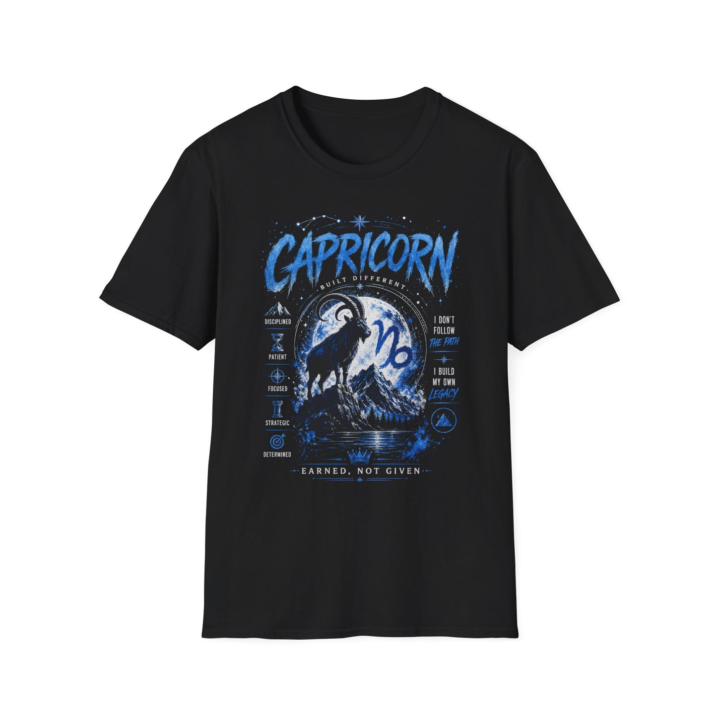 Capricorn Zodiac T-Shirt — Illustrated Goat Astrology Tee
