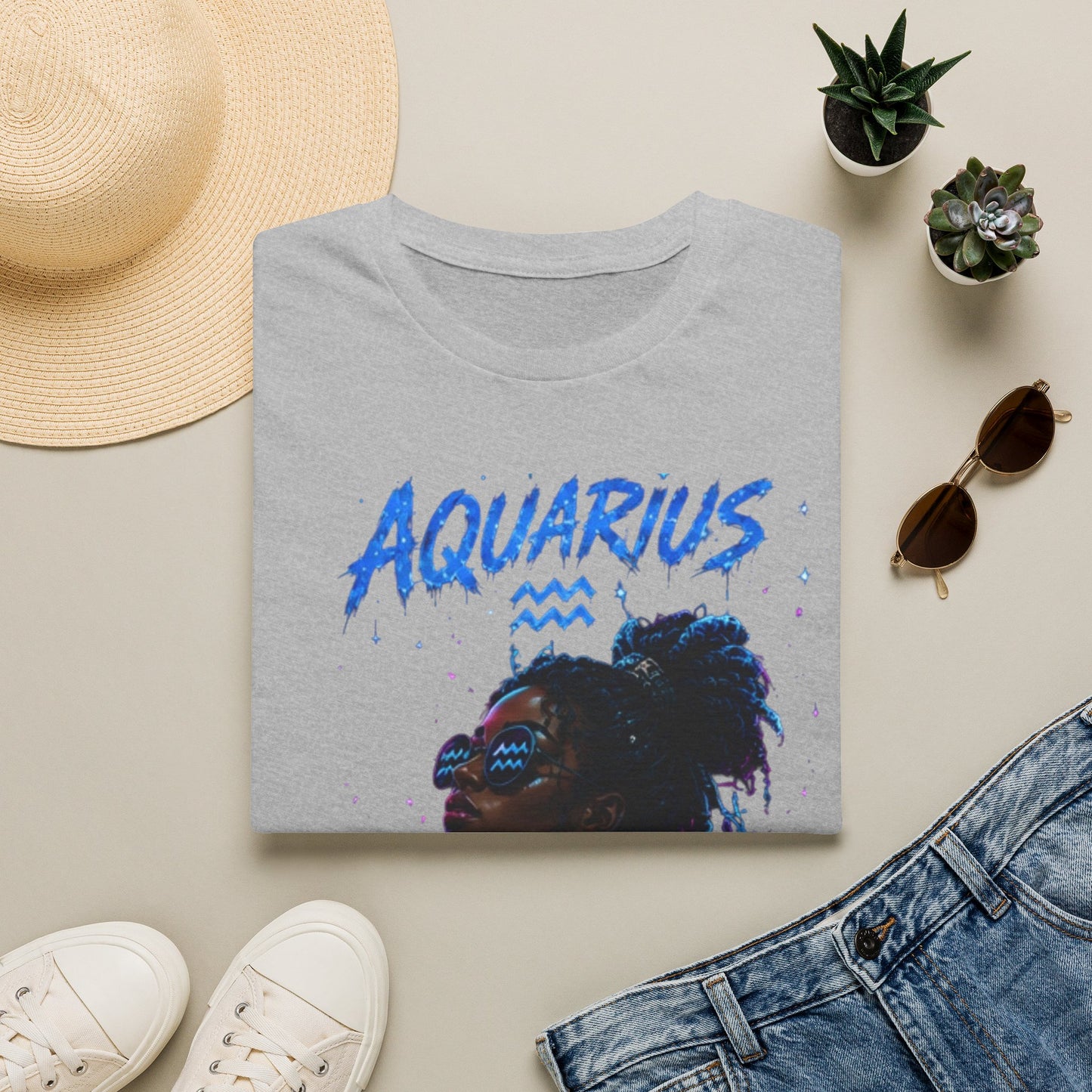 Aquarius Zodiac T-Shirt — Afrocentric Horoscope Tee