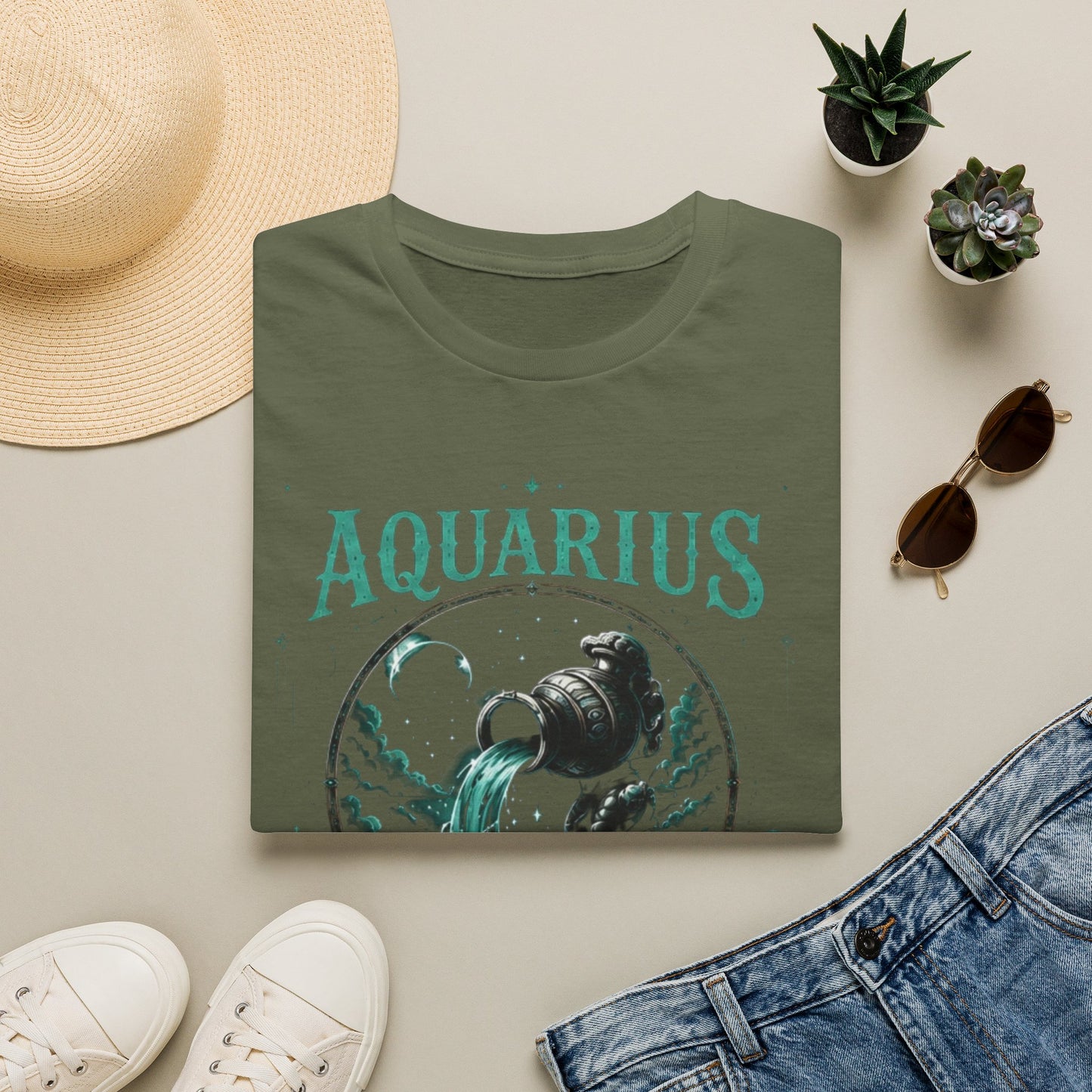 Aquarius Zodiac T-Shirt — Water Bearer Astrology Tee
