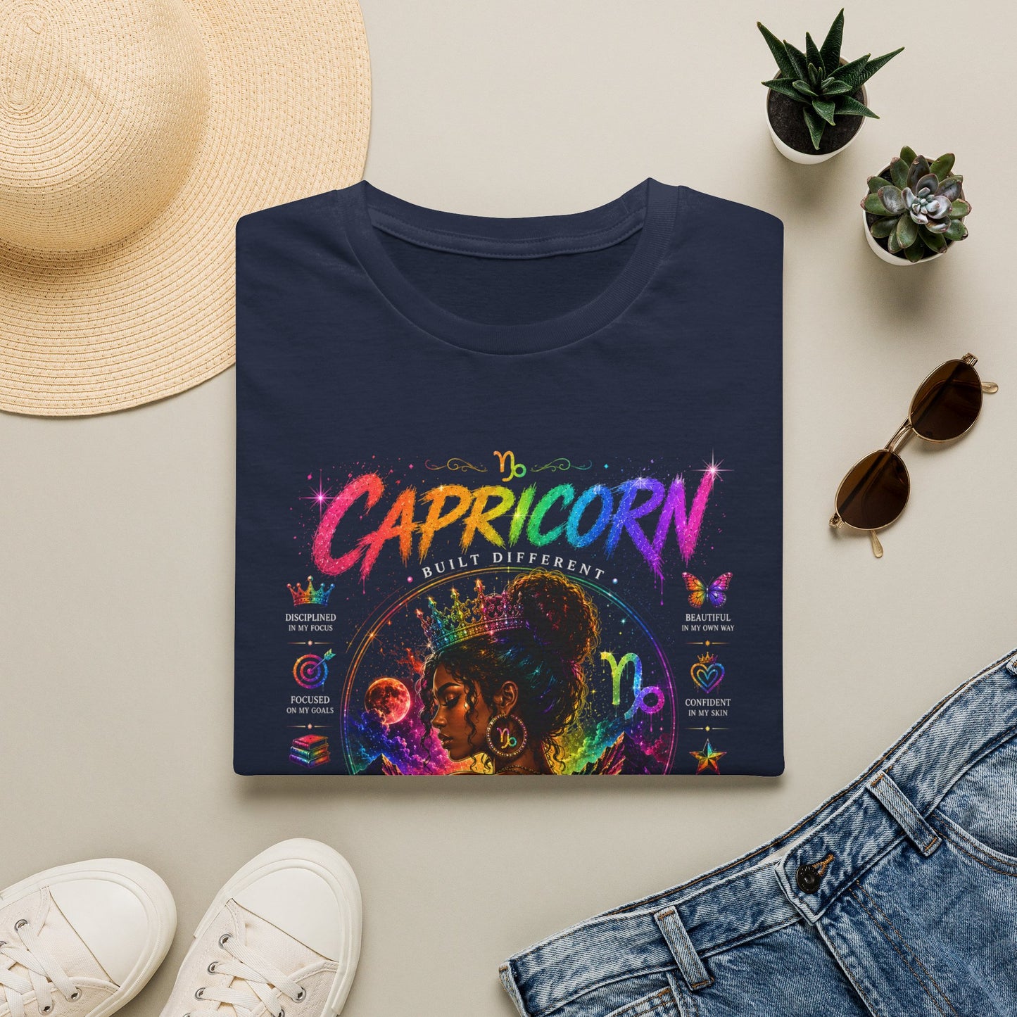 Capricorn Zodiac T-Shirt — "I Build My Own Legacy" Inspirational Astrology Tee