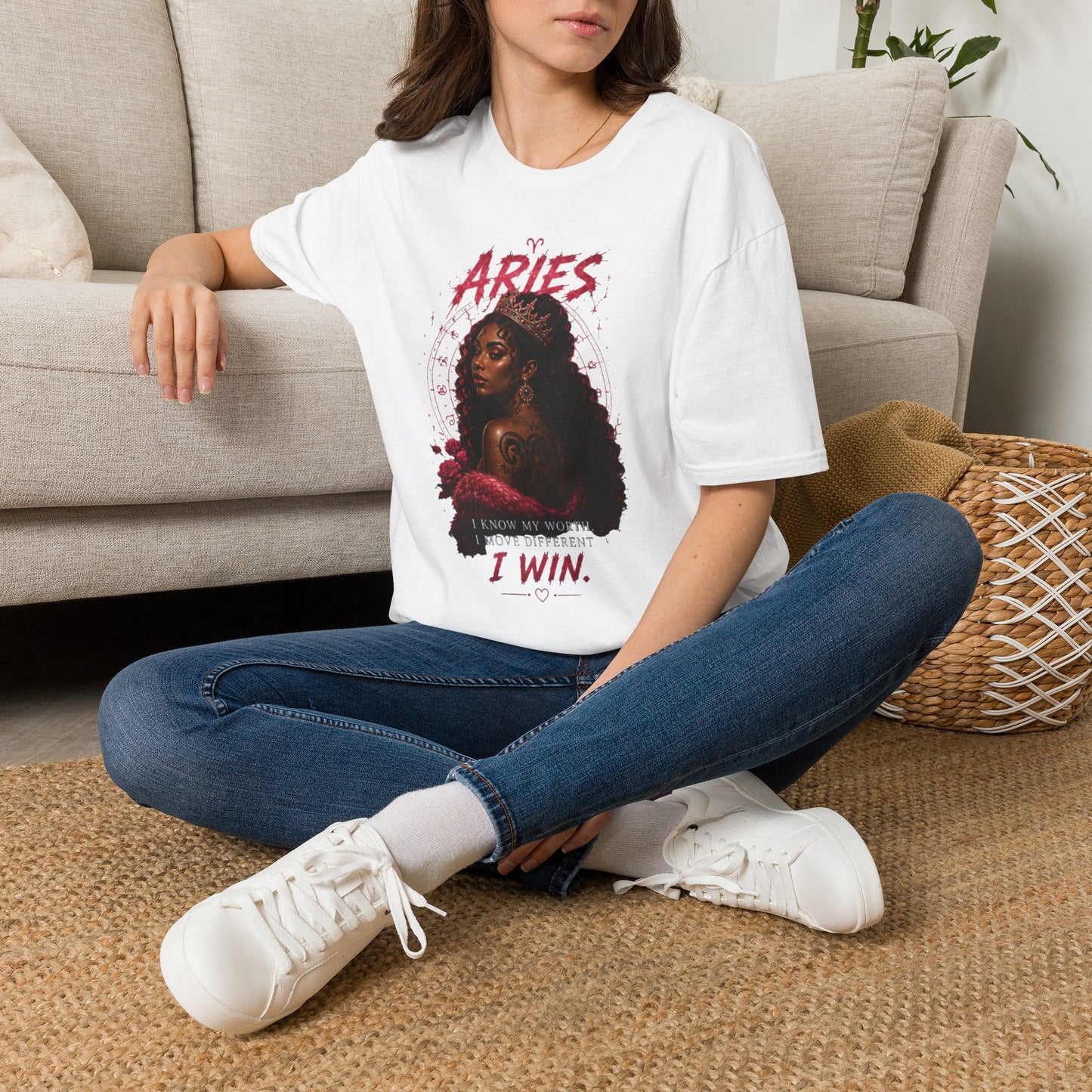Aries Zodiac T-Shirt — Bold 'Aries I Win' Astrological Graphic Tee