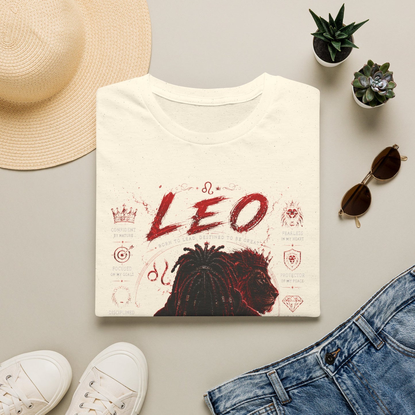 Leo Zodiac T-Shirt — Fierce Lion Astrology Tee (I Earn Respect)