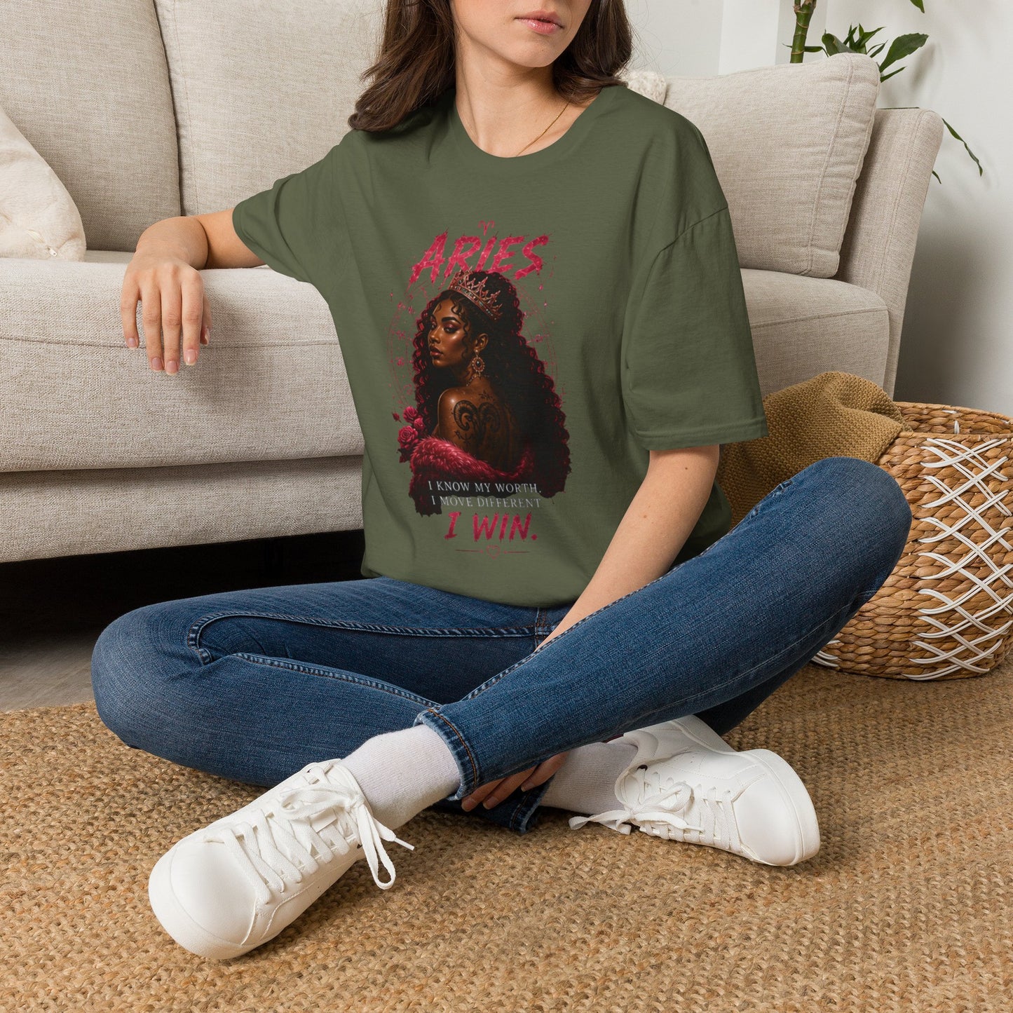 Aries Zodiac T-Shirt — 'Aries I Win' Bold Astrological Tee
