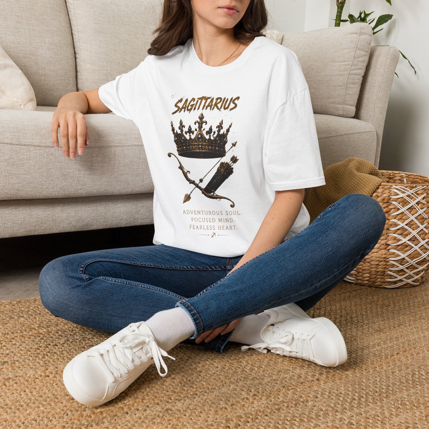 Sagittarius Crown T-Shirt — Zodiac Archer Graphic Tee