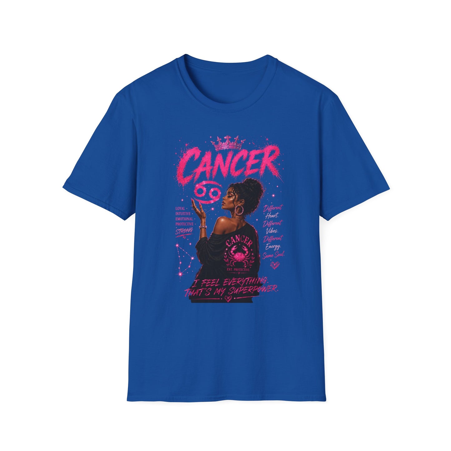 Cancer Zodiac T‑Shirt — Proud Black Woman Astrology Tee