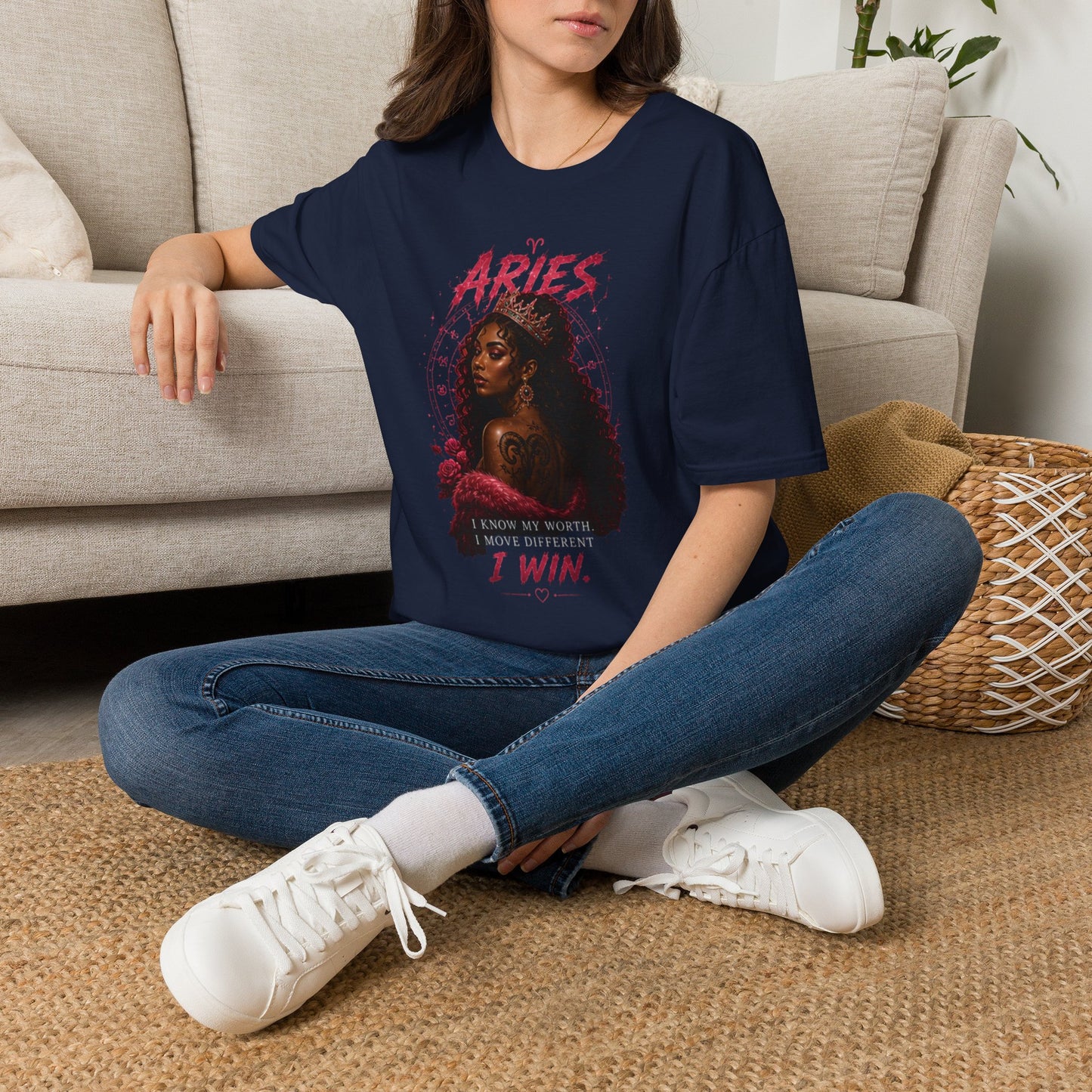 Aries Zodiac T-Shirt — Bold 'Aries I Win' Astrological Graphic Tee