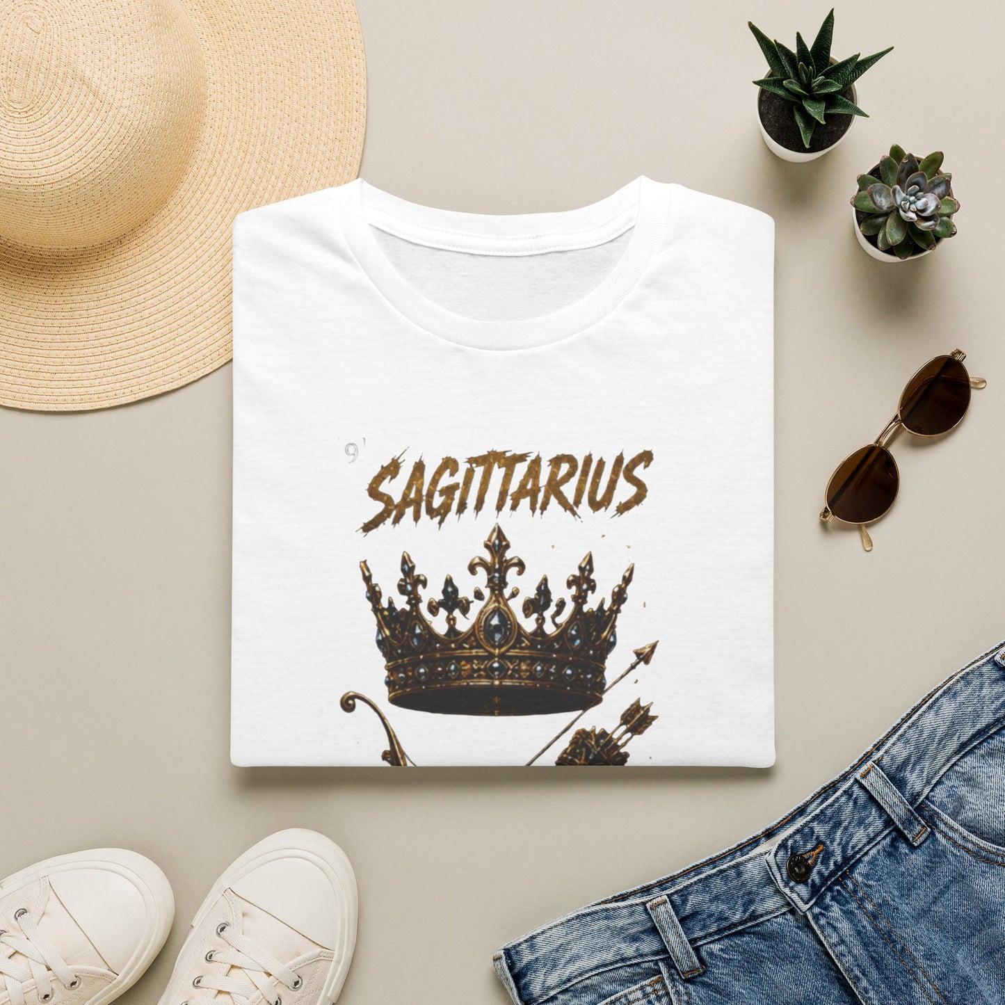 Sagittarius Crown T-Shirt — Zodiac Archer Graphic Tee