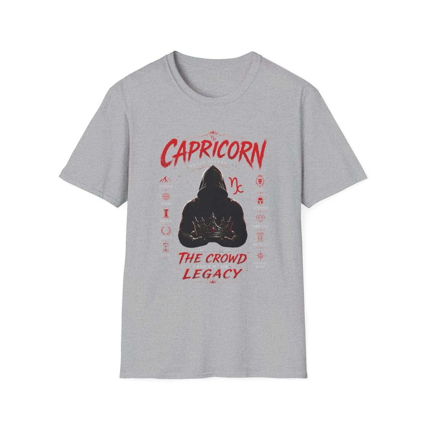 Capricorn Zodiac T‑Shirt — "The Crowd, The Legacy" Astrology Tee