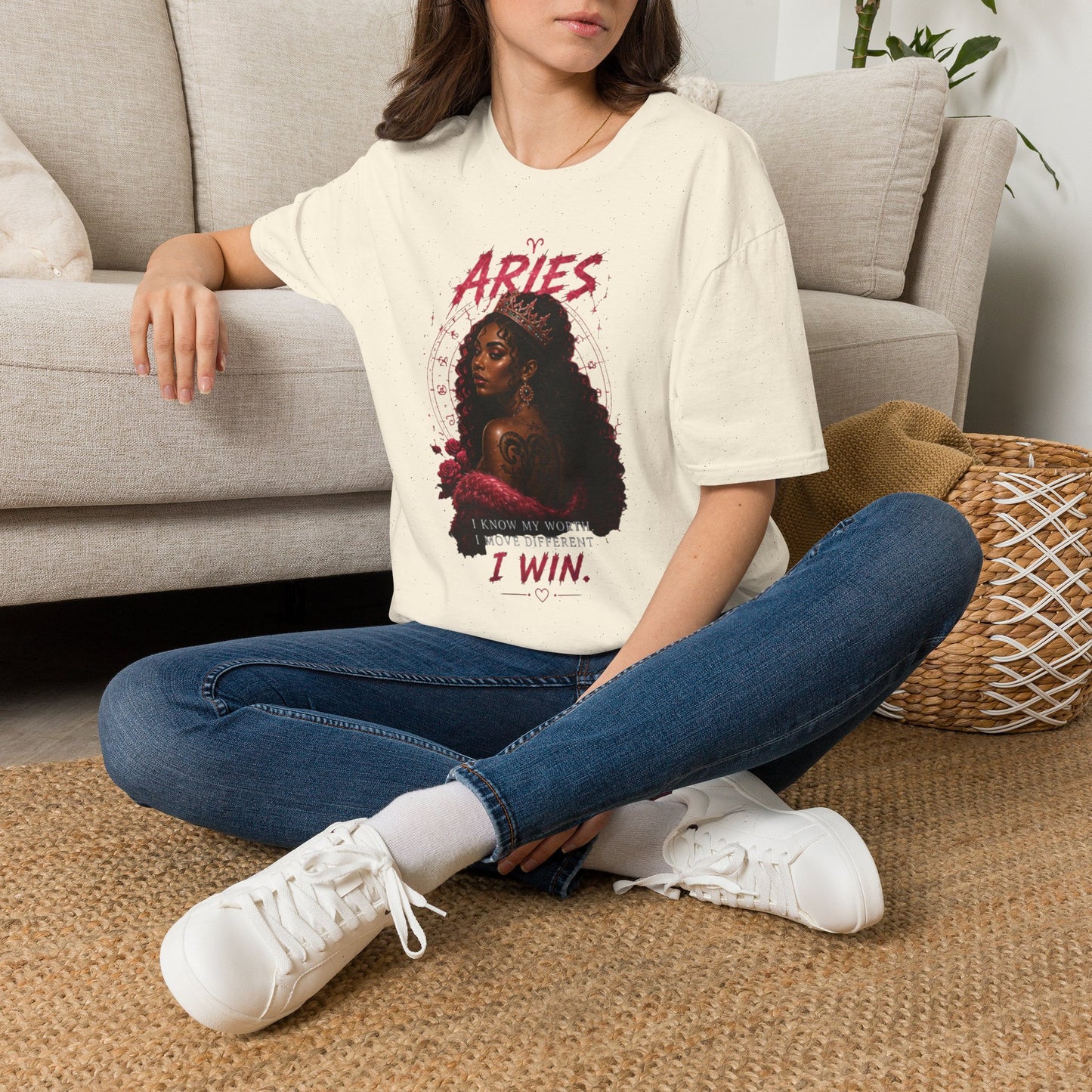 Aries Zodiac T-Shirt — Bold 'Aries I Win' Astrological Graphic Tee