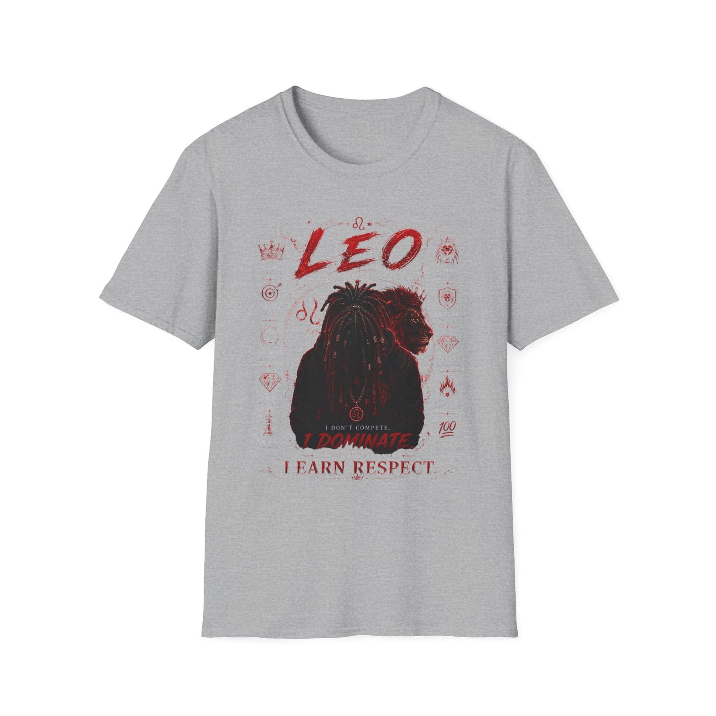 Leo Zodiac T-Shirt — Fierce Lion Astrology Tee (I Earn Respect)