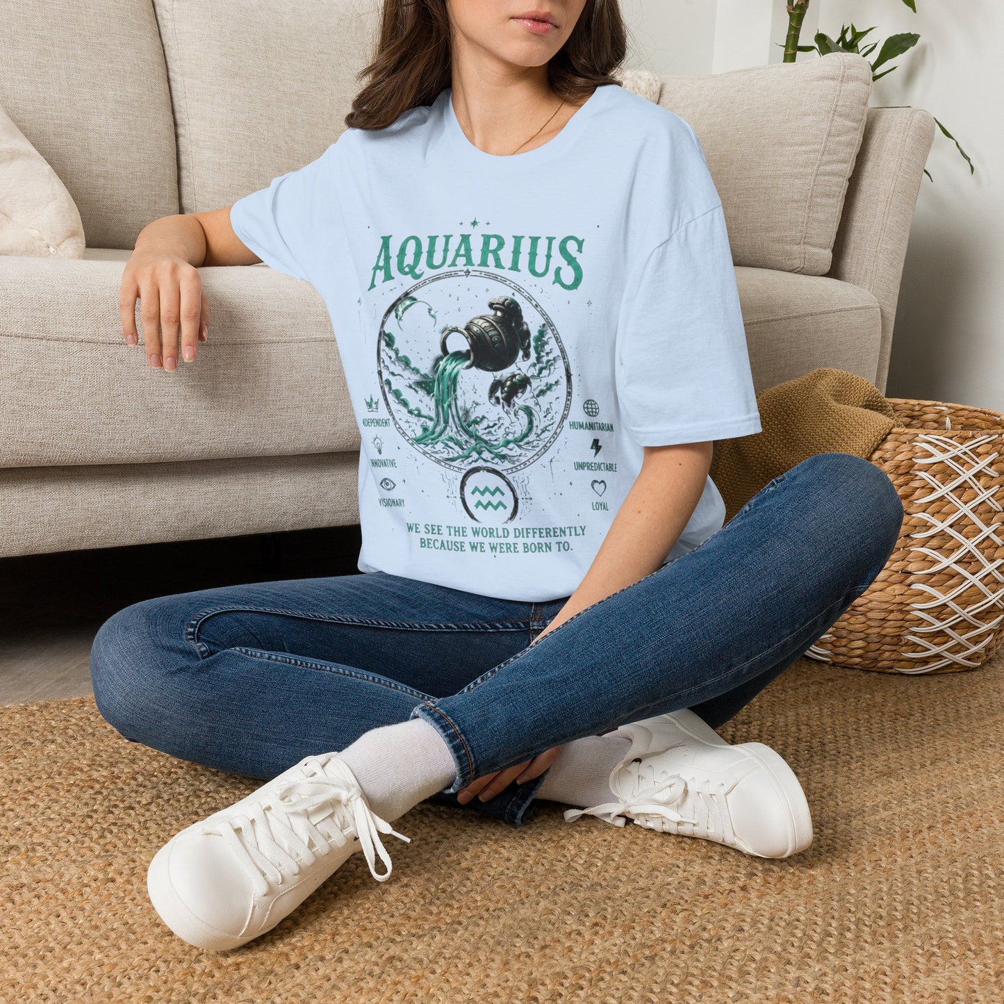 Aquarius Zodiac T-Shirt — Water Bearer Astrology Tee