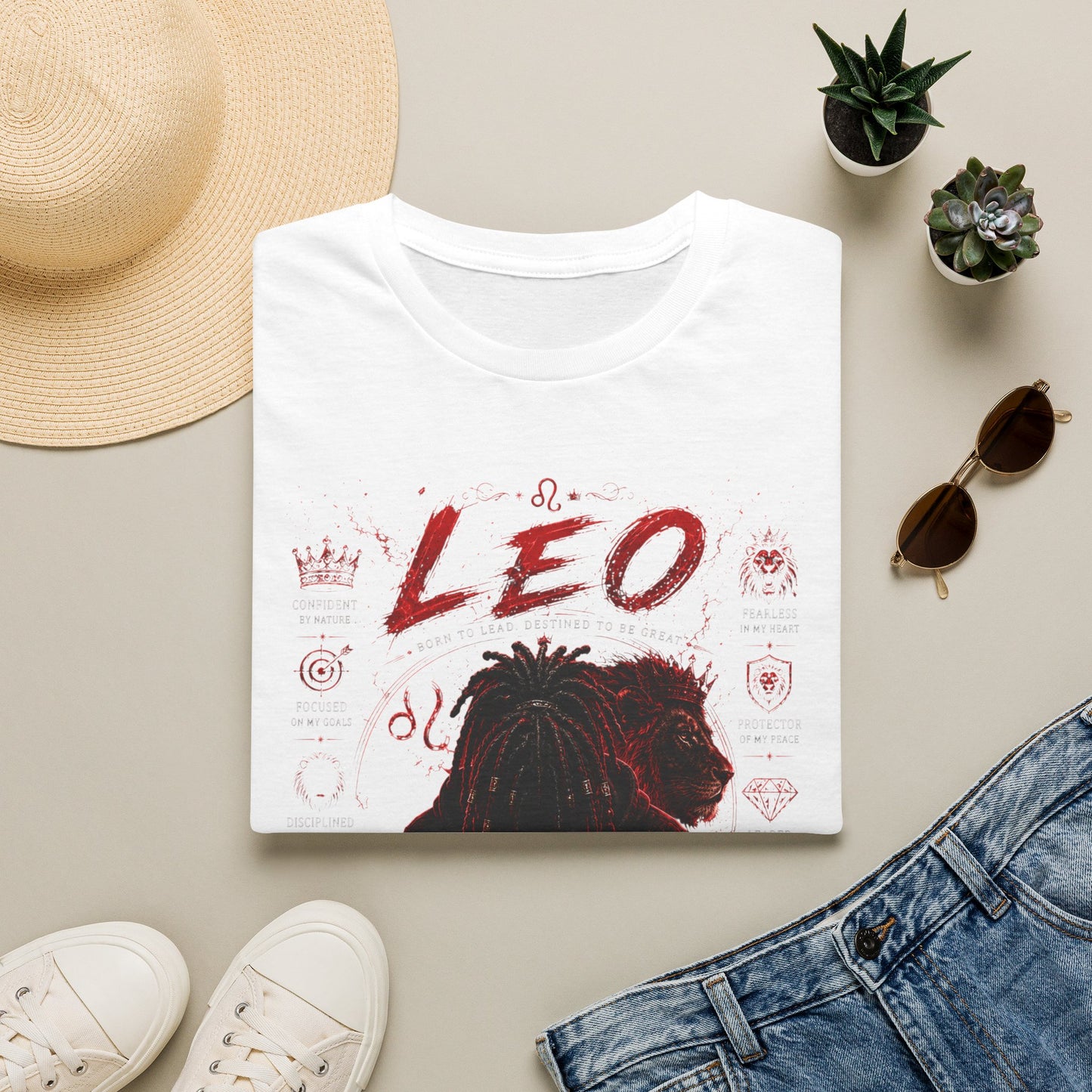 Leo Zodiac T-Shirt — Fierce Lion Astrology Tee (I Earn Respect)