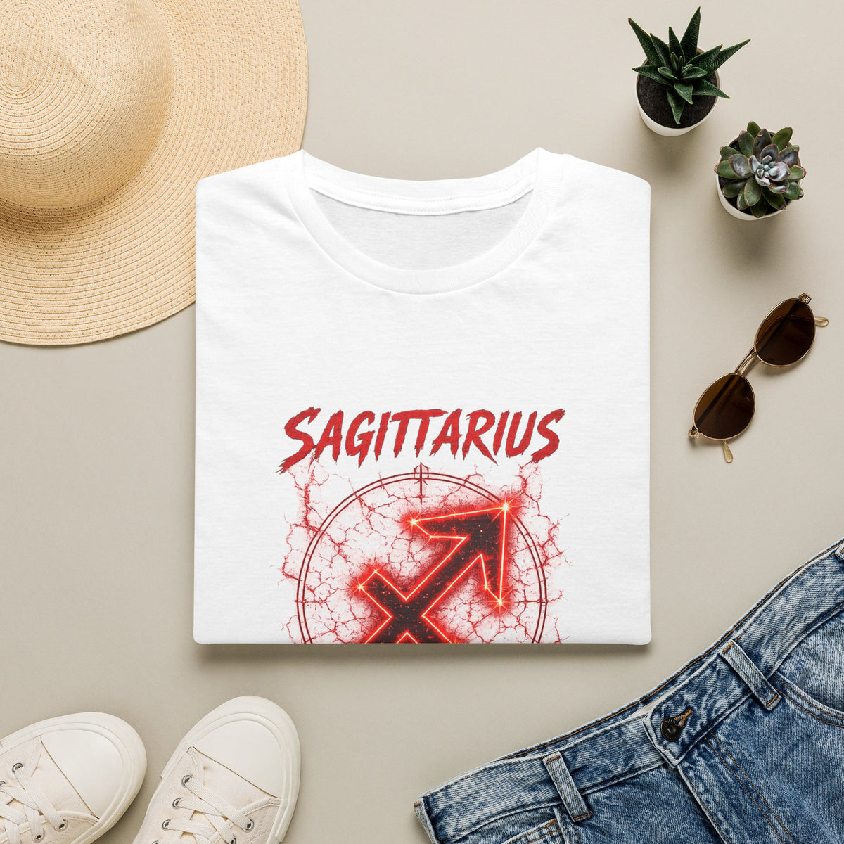 Sagittarius Zodiac T-Shirt — "Has No Boundaries" Archery Sign Graphic