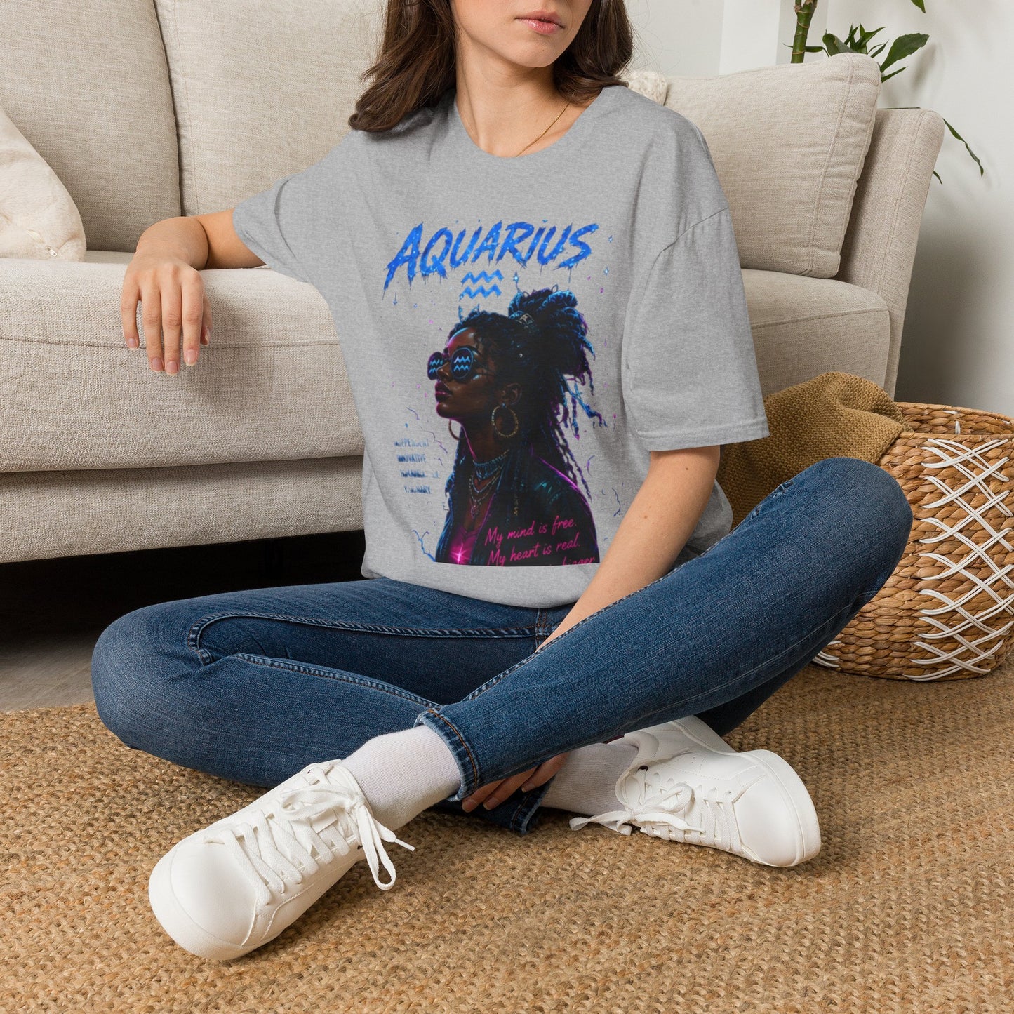 Aquarius Zodiac T-Shirt — Afrocentric Horoscope Tee
