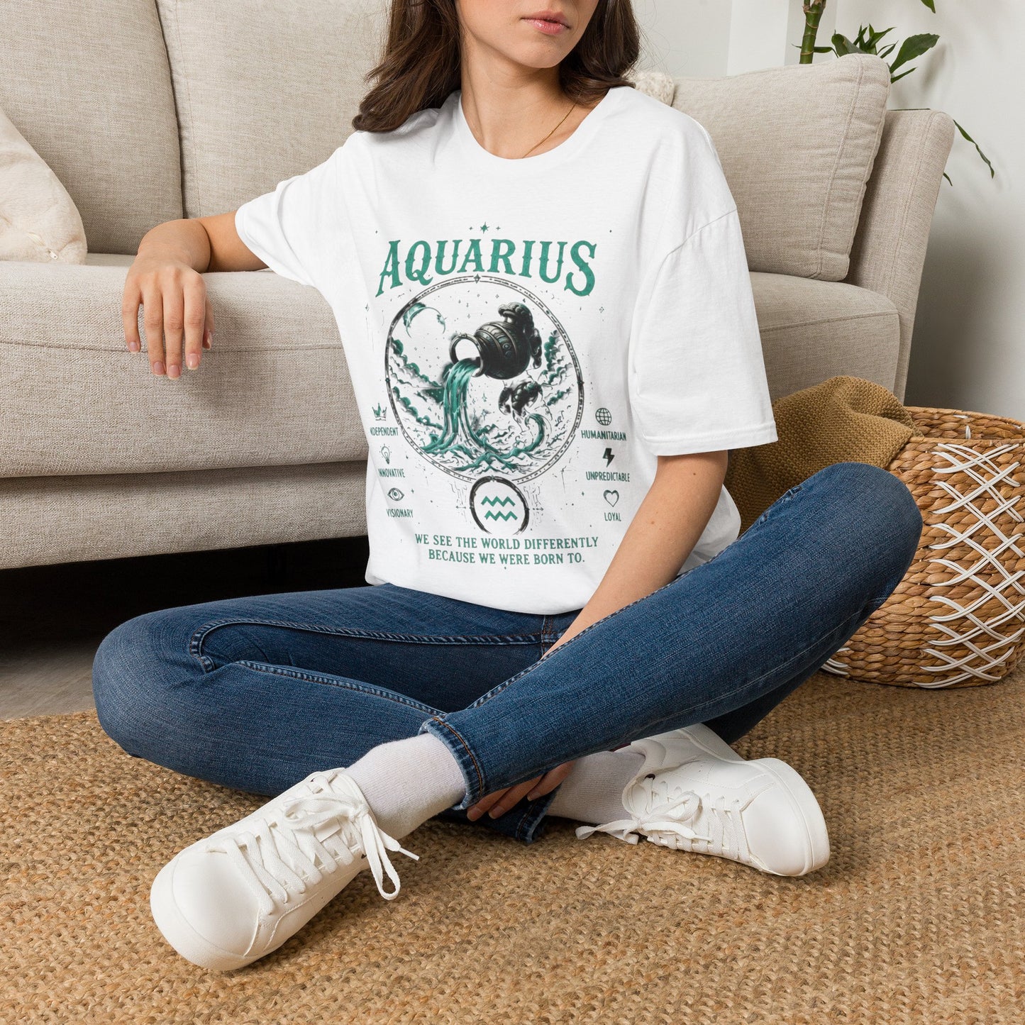 Aquarius Zodiac T-Shirt — Water Bearer Astrology Tee