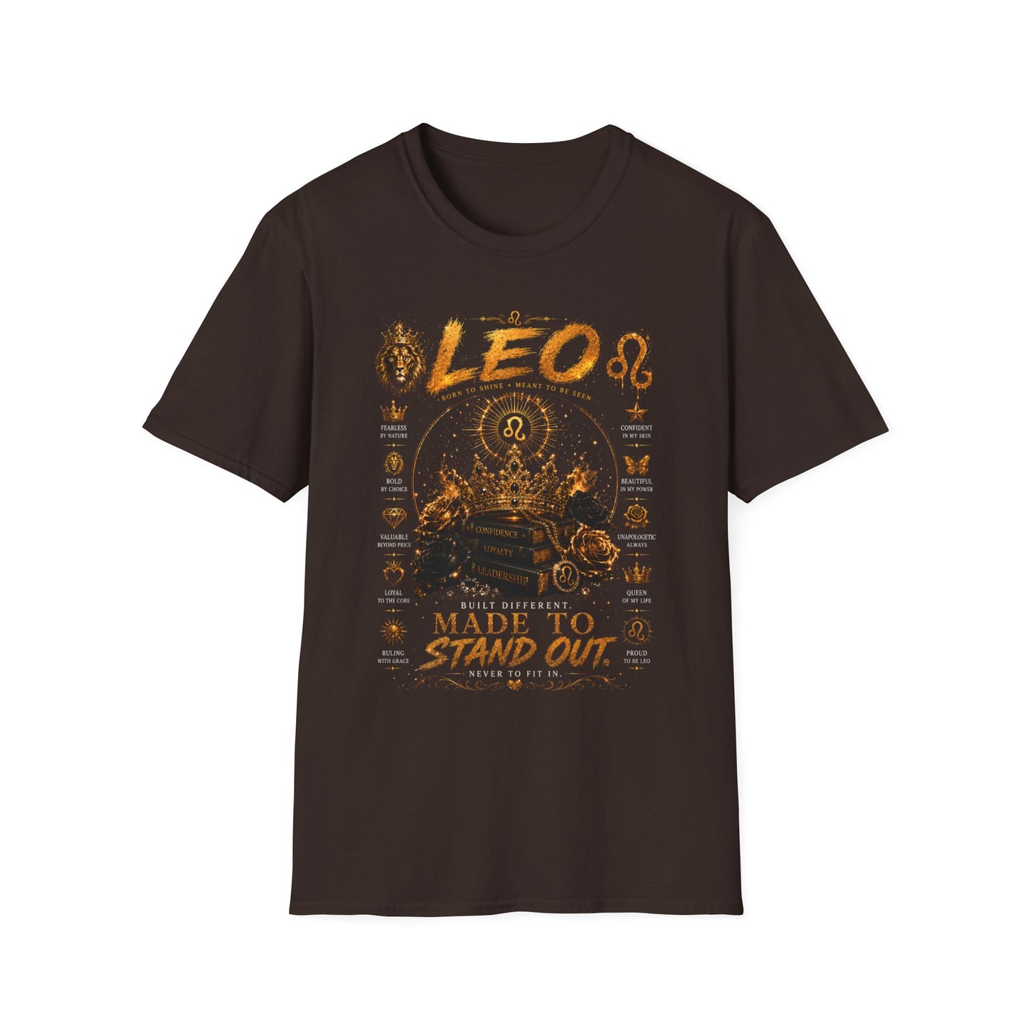 Leo Zodiac T-Shirt — 'Made to Stand Out' Astrology Tee