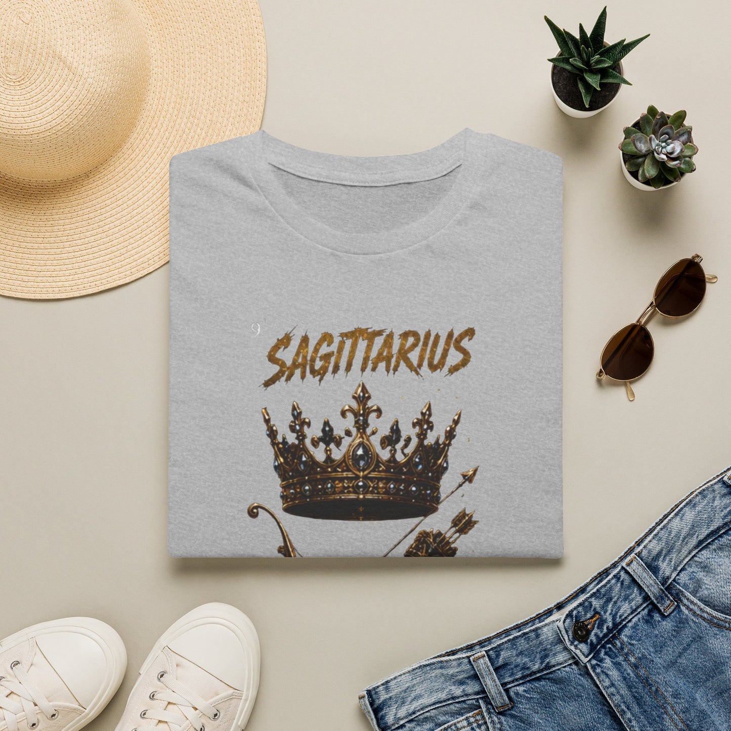 Sagittarius Crown T-Shirt — Zodiac Archer Graphic Tee