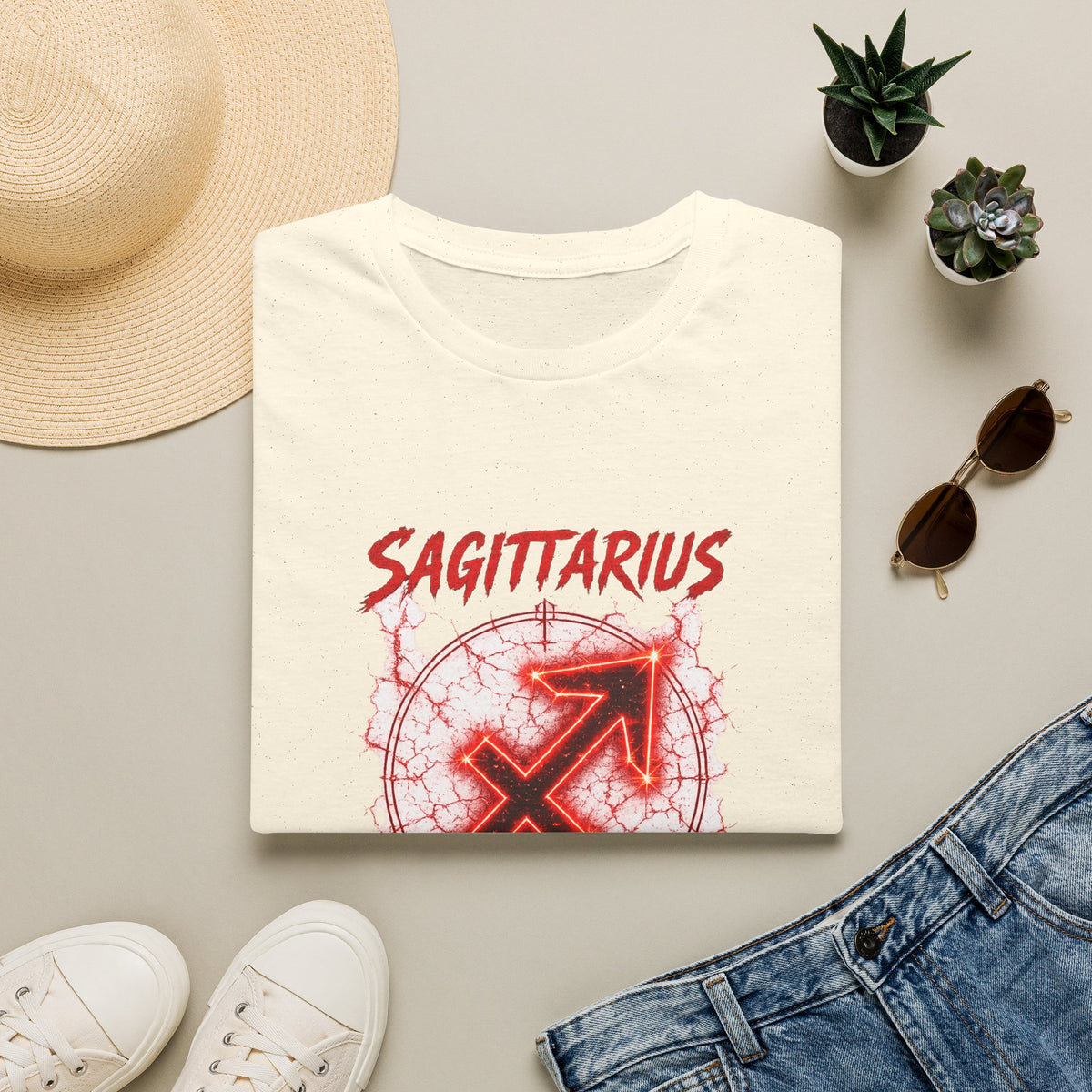 Sagittarius Zodiac T-Shirt — "Has No Boundaries" Archery Sign Graphic