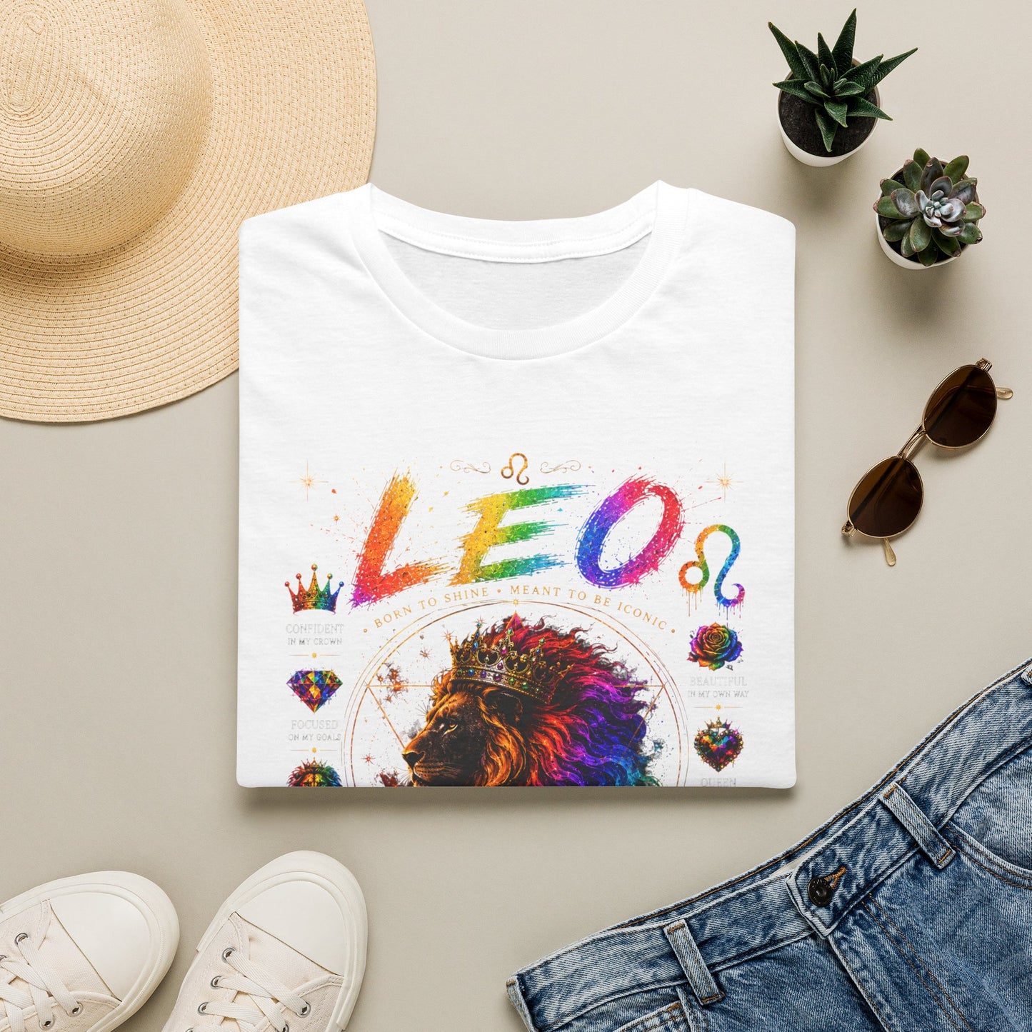 Leo Zodiac T‑Shirt — 'I Create My Own' Pride Lion Astrology Tee